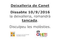 Deixalleria tancada - 10/09/2016