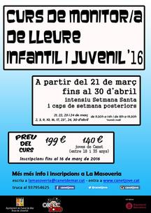 Cartell curs monitors - mar&ccedil; 2016