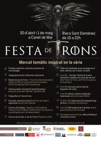 Cartell festa de trons - abril/maig 2016