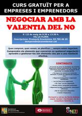 Cartell curs negociaar amb valentia - maig 2016