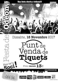 Cartell festa Odèon - novembre 2017