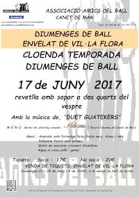 Cartell Amics del ball sopar cloenda - juny 2017