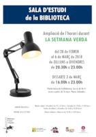 Cartell sala estudi biblioteca - març 2018