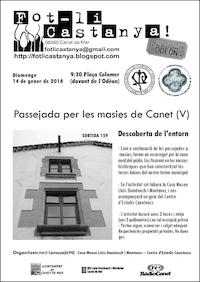 Cartell sortida fot-li castanya - gener 2018