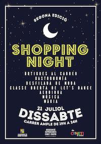 Cartell Shoppig night - juliol 2018