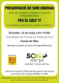 Cartell CDR - som energia - maig 2018