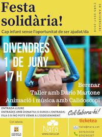 Cartell festa solidària - Nara - juny 2018