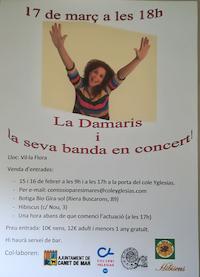 Cartell concert damaris - març 2018