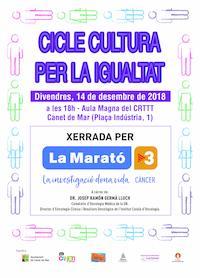 Cartell cicle cultura igualtat - desembre 2018