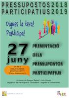 Cartell presentació pressupostos participatius