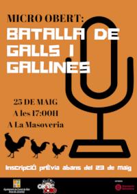 Cartell batalla de gall i gallines - maig 2018