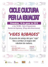 Cartell cicle cultura per la igualtat - gener 2019