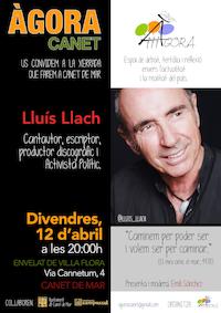 Cartell xerrada Lluís Llach - abril 2019