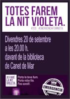 Cartell totes farem la nit violeta