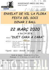 Cartell festa socis - amics del ball 03/2020