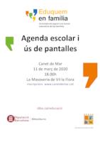 Cartell agenda escolar i pantaller - 2020