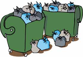 dibuix contenidors escombraries
