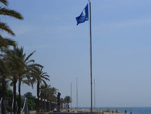 bandera blava a la platja bandera blava a la platja