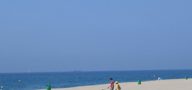 Vista platja bandera blava