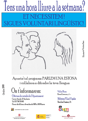 Cartell voluntaris per la llengua octubre 2008