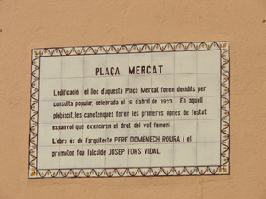 placa pla&ccedil;a mercat
