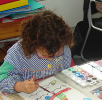 Nena a l'escola