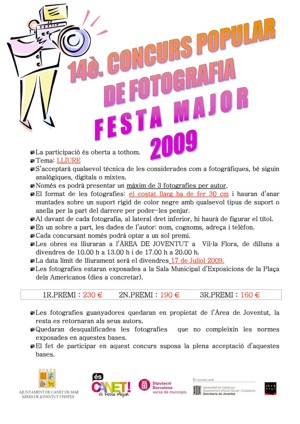 cartell bases concurs fotografia festa major 2009