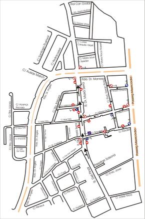 plànol canvis circulació zona riera Dr. Marià Serra