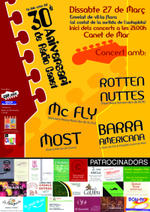 cartell concert 30è aniversari Ràdio Canet