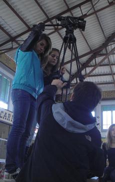 Cinema en curs a la Plaça Mercat - foto Minuts Lumière