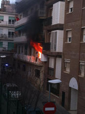 incendi carrer Olot - imatge cedida per Laura D&iacute;az