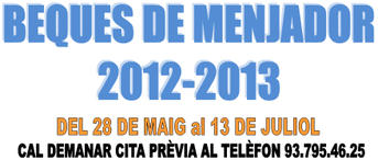 Cartell beques menjador 12 13