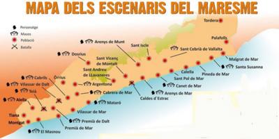 Mapa escenaris 1714 al Maresme