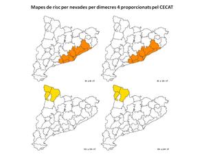 Mapes risc de nevades - febrer 2015