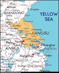 Mapa Jiangsu