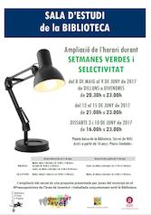 Sala d'estudi biblioteca juny 2017
