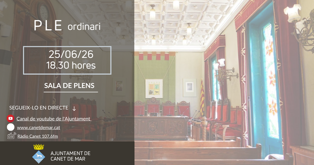 Ple ordinari 25 06 26