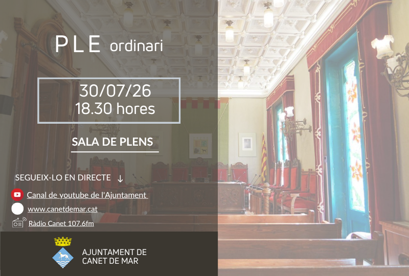 Ple ordinari 30/07/26