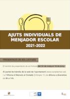 Cartell ajuts beques menjador 2021-22