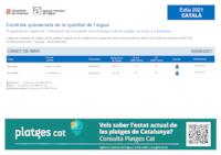 Informe ACA qualitat aigua Canet de Mar (30/08/2021 al 12/09/2021)