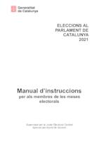 Manual d'instruccions per a membres de les meses electorals. Document en CATALÀ