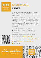 Cartell visita S&iacute;ndica a Canet 20 abril 2023