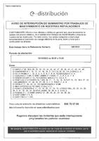 Tall subministrament el&egrave;ctric 101022