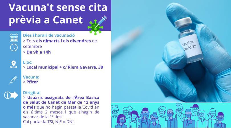 Vacunaci sense cita prvia abs canet de mar