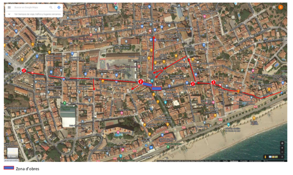 Mapa canvis sentit carrers