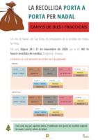 Cartell nadal recollida porta a porta
