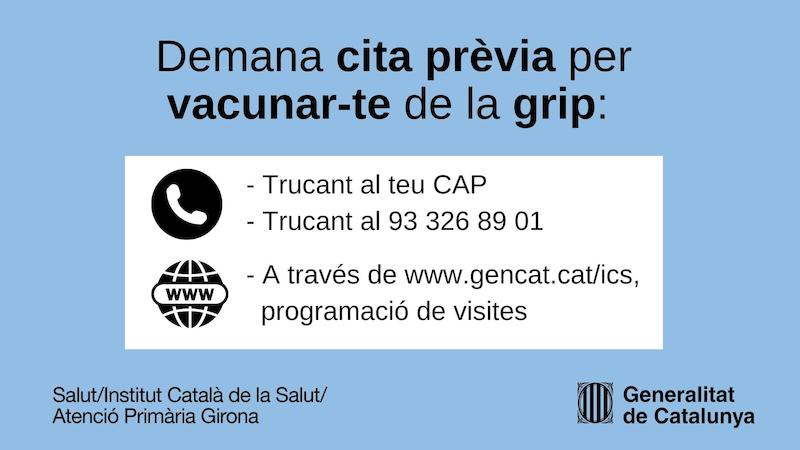 Cita vacunació grip ics girona (canet)