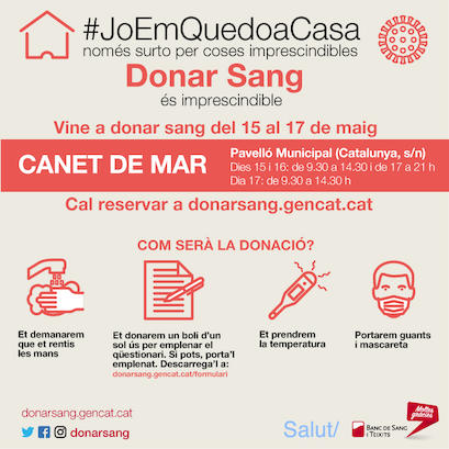Cartell donaci&oacute; sang canet general