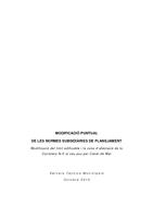 MP Ctra NII - Memòria - planejament urbanístic