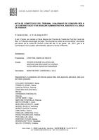 Acta i puntuació final plaça auxiliar administratiu hisenda